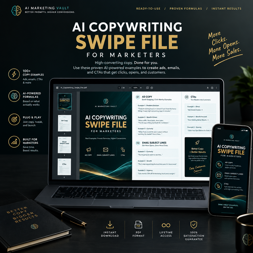 AI Copywriting Swipe File for Marketers